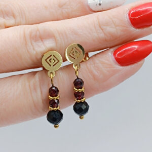 Kolczyki Burgundowa Noc