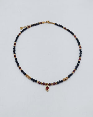 Choker Burgundowa Noc