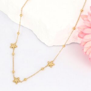 Naszyjnik kwiatuszki kulki