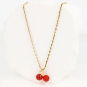 Naszyjnik wisienki kostka