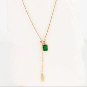 Naszyjnik krawatka zielona