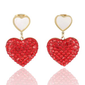 Kolczyki czerwone serca
