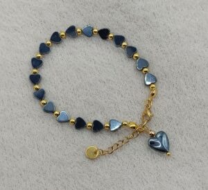 Bransoletka Grafitowe Serca