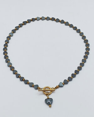 Naszyjnik Grafitowe Serce