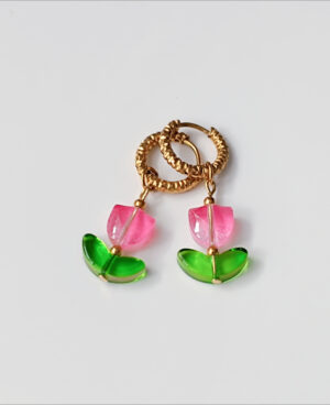 Kolczyki Bloom Pink