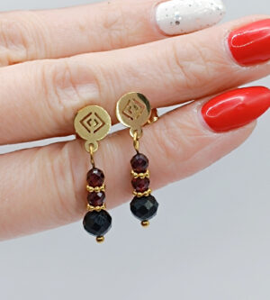 Kolczyki Burgundowa Noc