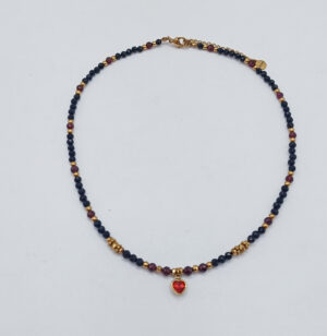 Choker Burgundowa Noc