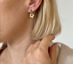 Kolczyki koła kwiatuszki