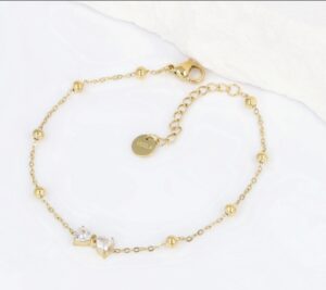 Bransoletka kryształowa kokardka