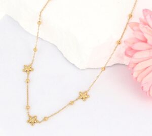 Naszyjnik kwiatuszki kulki