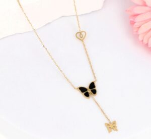 Naszyjnik krawatka motyl