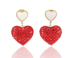 Kolczyki czerwone serca